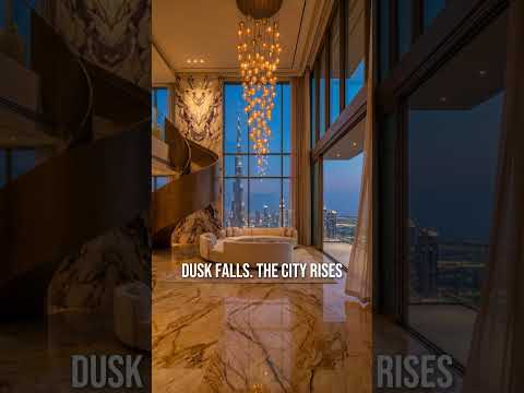 Inside a Dubai Sky Penthouse: Golden Hour to Night AI Interior Visuals