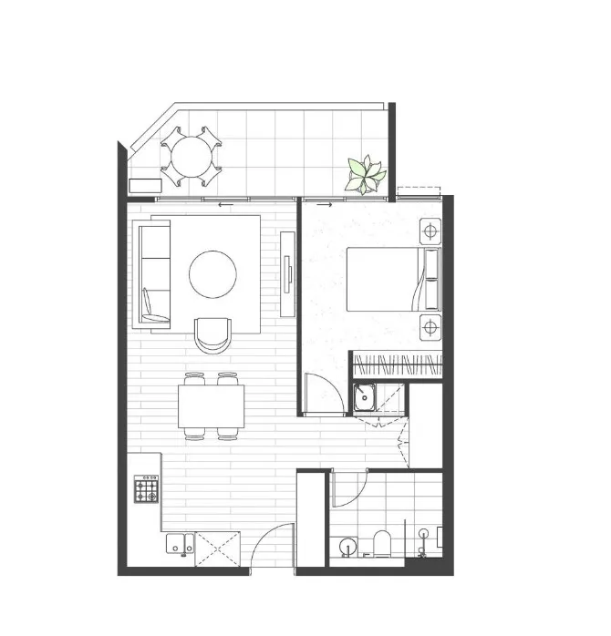 Floor plan to photoreal: the 2D apartment floor plan that starts the visualisation workflow